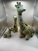 Set van 3 keramieken giraffe beeldjes – decoratie, Verzamelen, Beelden en Beeldjes, Ophalen of Verzenden, Zo goed als nieuw, Dier