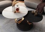 NIEUW - Luxe draaibare Salontafel ODESSA - RVS gouden poten, Ophalen of Verzenden, Nieuw, Rechthoekig, Minder dan 50 cm