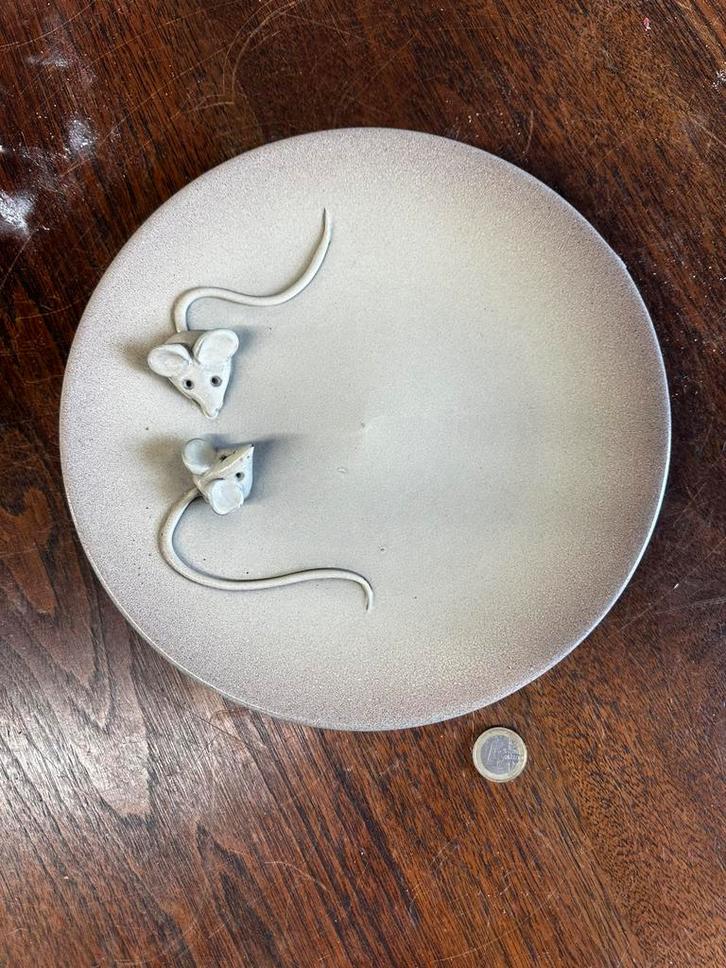 Decoratief keramieken muizenbord speelse keukenwanddecoratie, Antiek en Kunst, Antiek | Keramiek en Aardewerk, Ophalen of Verzenden