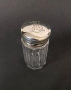 Kristal met Zilver Dressoir Potje, 1889, Antiek en Kunst, Antiek | Goud en Zilver, Ophalen of Verzenden, Zilver