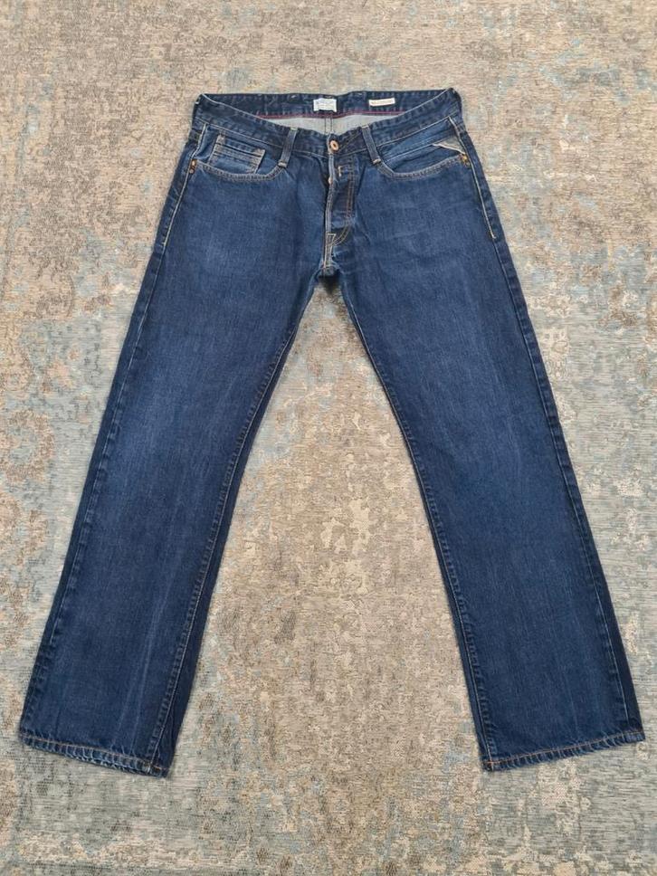 Replay BILLSTRONG W33 L32 Straight 100% katoen Bronno3332, Kleding | Heren, Spijkerbroeken en Jeans, Zo goed als nieuw, W33 - W34 (confectie 48/50)