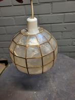 Te koop capiz schelpen hanglamp 70 jaren, Huis en Inrichting, Lampen | Hanglampen, Ophalen of Verzenden, Zo goed als nieuw, Minder dan 50 cm