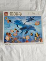 King Puzzel 1000 Stukjes - Dolfijnen, Ophalen of Verzenden, 500 t/m 1500 stukjes, Gebruikt, Legpuzzel