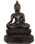 Thaise bronzen Boeddha in koninklijke dracht