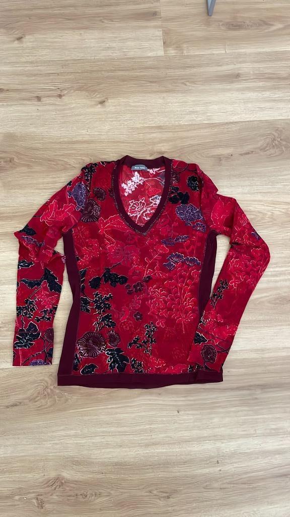 Marc Aurel top, Kleding | Dames, Tops, Zo goed als nieuw, Maat 36 (S), Rood, Lange mouw, Ophalen of Verzenden