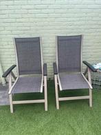 2 5-standen stoelen, Tuin en Terras, Ophalen, Zo goed als nieuw, Aluminium, Verstelbaar