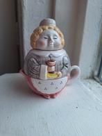 Vintage Theepot met Deksel - Vrouwelijk Figuur, Ophalen of Verzenden
