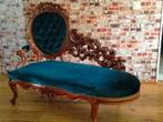 Antieke mahonie horrix chaise longue ca 1865, Antiek en Kunst, Antiek | Meubels | Stoelen en Banken, Ophalen