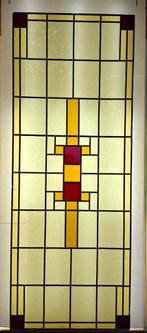 2 Glas in Lood Panelen - Art Deco Stijl, Ophalen of Verzenden