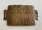 Rijwielbelastingplaatje 1938-1939, Verzamelen, Overige Verzamelen, Ophalen of Verzenden, Gebruikt