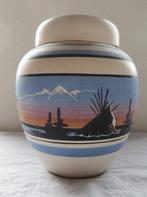 Navajo aardewerk pot met deksel, handgemaakt, jaren '70, Antiek en Kunst, Antiek | Keramiek en Aardewerk, Ophalen of Verzenden