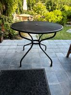 Tuintafel Kettler rond zwart metaal 90cm, Auto-onderdelen, Ophalen of Verzenden