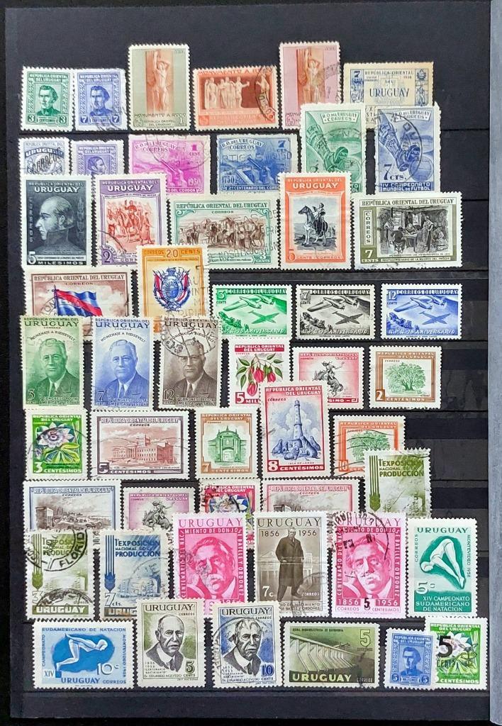 Postzegels Uruguay – collectie albumbladen, Postzegels en Munten, Postzegels | Amerika, Gestempeld, Zuid-Amerika, Ophalen of Verzenden