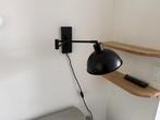 Verstelbare metalen zwarte wandlamp, Ophalen, Zo goed als nieuw, Metaal