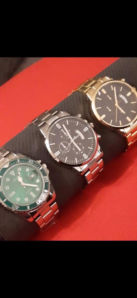 3 horloges Rolex model, Sieraden, Tassen en Uiterlijk, Horloges | Heren, Nieuw, Overige merken, Ophalen of Verzenden