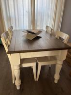 Eetkamer tafel met 4 stoelen Ikea ingolf, Ophalen, Gebruikt, Landelijk, 4 tot 6 stoelen