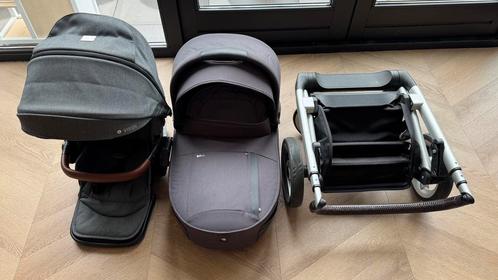 Mutsy Icon donkergrijs, Kinderen en Baby's, Kinderwagens en Combinaties, Gebruikt, Combiwagen, Mutsy, Met reiswieg, Verstelbare duwstang