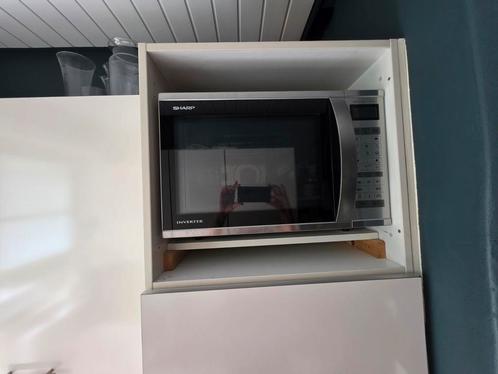 sharp R 971 combimagnetron oven, Witgoed en Apparatuur, Magnetrons, Gebruikt, Vrijstaand, 45 tot 60 cm, Grill, Oven, Draaiplateau