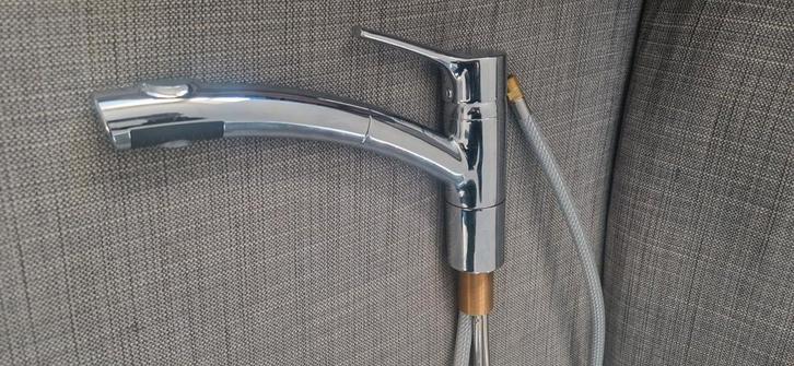 Kludi Trendo Kraan met uittrekbare vaatdouche, Doe-het-zelf en Verbouw, Sanitair, Zo goed als nieuw, Kraan, Ophalen of Verzenden