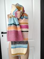 Handgebreide Zijde/Alpaca Sjaal - Pastel Strepen, Kleding | Dames, Mutsen, Sjaals en Handschoenen, Handmade, Ophalen of Verzenden