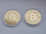 2x Bitcoin Munt met beschermhoesje voor €7, Ophalen of Verzenden, Overige landen, Overige waardes