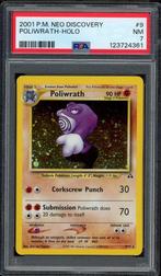 Poliwrath Holo PSA 7 - 9/75 - Neo Discovery 2001, Hobby en Vrije tijd, Verzamelkaartspellen | Pokémon, Ophalen of Verzenden, Zo goed als nieuw