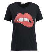 America Today zwarte dames t-shirt Esmeralda Lippen maat M, Kleding | Dames, Maat 38/40 (M), Zwart, Nieuw, Ophalen of Verzenden