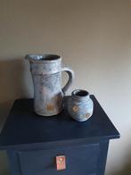Brynxz Kruik & Vaasje - Grijs/Bruin Aardewerk, Ophalen, Gebruikt, Overige kleuren, Aardewerk of Porselein