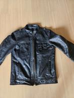 Leer jas Zwart Maat M, Kleding | Heren, Jassen | Zomer, Ophalen of Verzenden, Zo goed als nieuw, Maat 48/50 (M), Zwart