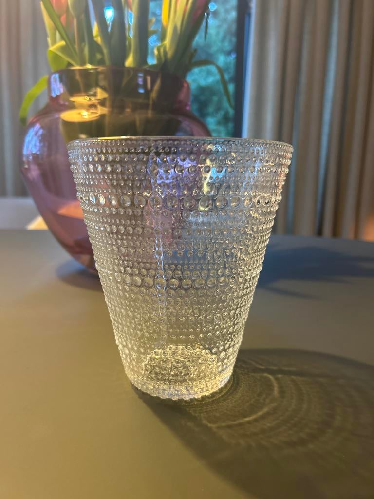 Iittala Kastehelmi Vaasje, Huis en Inrichting, Overige kleuren, Ophalen of Verzenden, Minder dan 50 cm, Glas