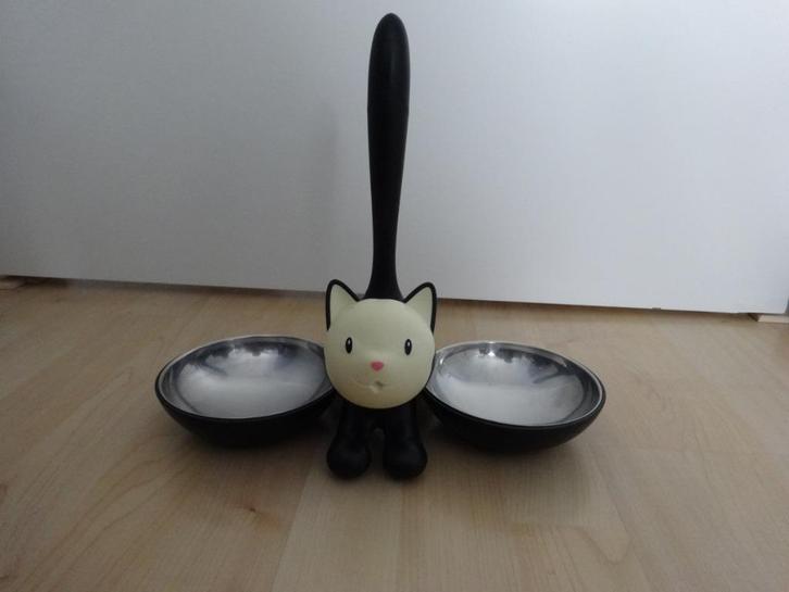 Alessi katten voer / drinkbak zwart, Dieren en Toebehoren, Kattenvoerbakken en Drinkbakken, Gebruikt, Ophalen of Verzenden