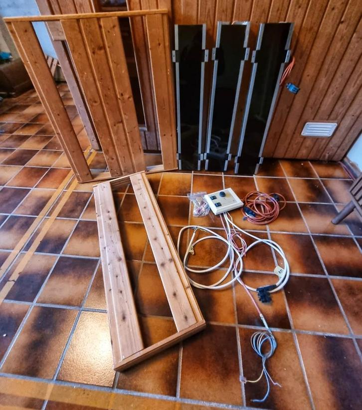 Infrarood sauna lampen (3 stuks) – incl. besturing, Sport en Fitness, Sauna, Gebruikt, Onderdelen, Ophalen of Verzenden