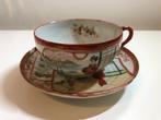 B006 Antiek Chinees servies porselein kop en schotel, Antiek en Kunst, Ophalen of Verzenden
