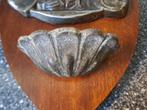 Vintage houten wijwaterbakje Jezus met apostel., Antiek en Kunst, Antiek | Religie, Ophalen of Verzenden