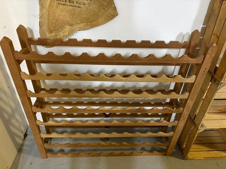 Houten wijnrek meranti – 88 flessen!, Huis en Inrichting, Woonaccessoires | Wijnrekken, Nieuw, 75 cm of meer, Hout, 25 flessen of meer