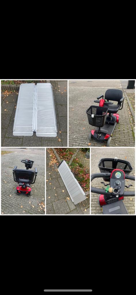 Scootmobiel opklapbaar met oprijplaat opvouwbaar!!!, Diversen, Brommobielen en Scootmobielen, Gebruikt, 10 km/u of minder, Ophalen