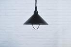 zwarte vintage trek hanglamp, Gebruikt, Vintage, Ophalen of Verzenden, Nvt