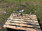 Moderne kroonluchter met metalen frame, Ophalen, Zo goed als nieuw, Metaal, 75 cm of meer