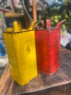 Set Vintage Shell Jerrycans, Rood/Geel, Ophalen