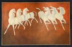 Schilderij op linnen Zes Witte Paarden J.F. Semey, Antiek en Kunst, Kunst | Schilderijen | Klassiek, Ophalen