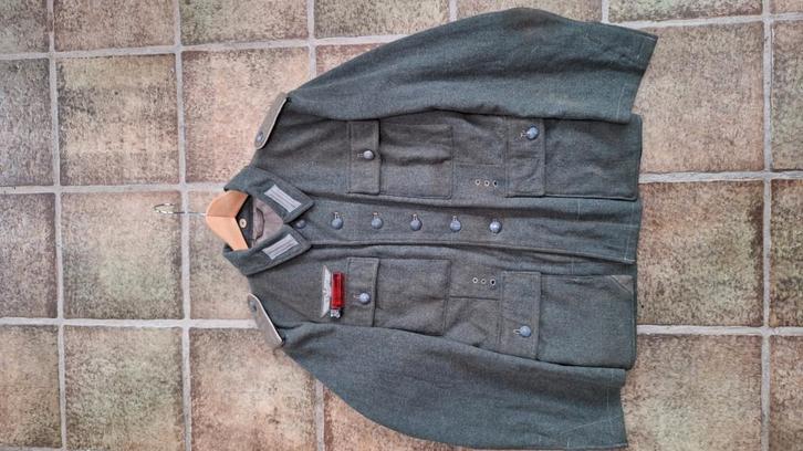 Repro m43 feldbluse uniform jas, Verzamelen, Militaria | Tweede Wereldoorlog, Kleding of Schoenen, Duitsland, Ophalen of Verzenden