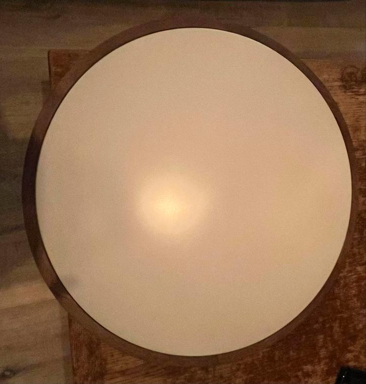 Plafondlamp met afstandsbediening, Huis en Inrichting, Lampen | Plafondlampen, Zo goed als nieuw, Hout, Kunststof, Ophalen