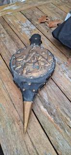 Antieke Blaasbalg met Bronsreliëf, Antiek en Kunst, Ophalen of Verzenden