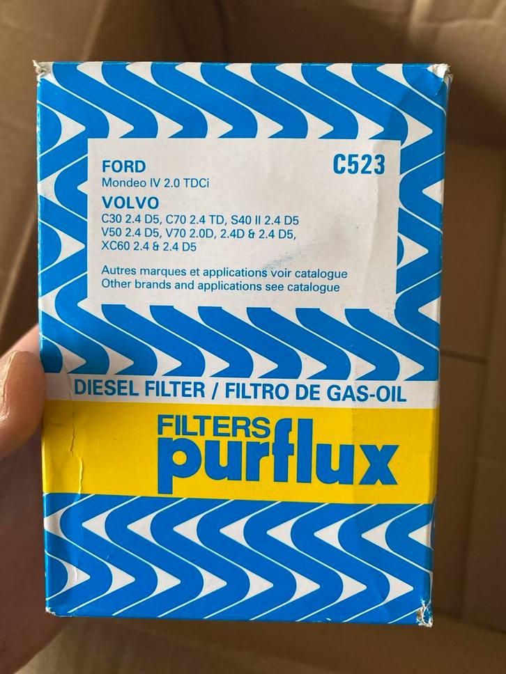 Purflux C523 Dieselfilter - Ford, Volvo, Auto-onderdelen, Filters, Ford, Nieuw, Ophalen of Verzenden