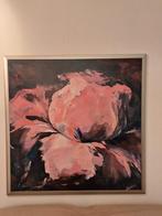 Roze Bloem poster gelakt in metalen lijst afm 113x111cm, Huis en Inrichting, Woonaccessoires | Schilderijen, Tekeningen en Foto's