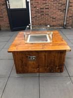 Sydney vuurtafel steigerhout old brown 90x90x50 |, Ophalen of Verzenden, Nieuw