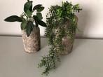 2 Aardewerk vazen voor kunstbloemen, 27 en 21 cm hoog, Huis en Inrichting, Woonaccessoires | Vazen, Gebruikt, Overige kleuren