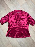 Fuchsia roze/rood kleur blouse / Merk Un Deux Trois maat 42, Verzenden, Zo goed als nieuw, Maat 42/44 (L), Roze