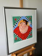 Ada Breedveld, ingelijste zeefdruk Flora, Antiek en Kunst, Ophalen