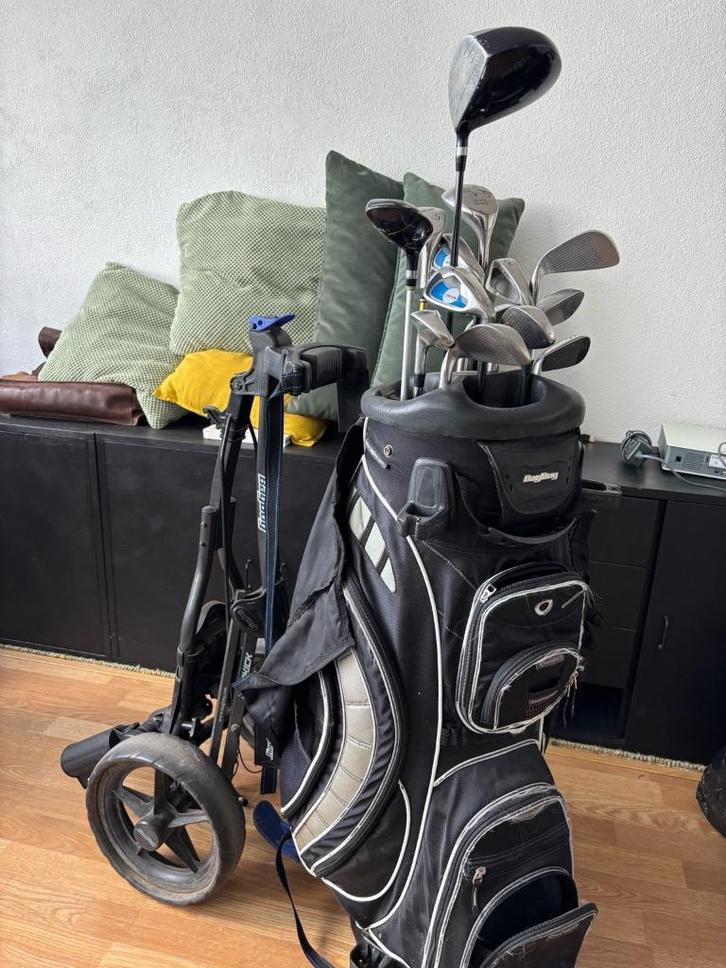 Set golfclubs met trolley - bieden vanaf 1 euro, Sport en Fitness, Golf, Gebruikt, Set, Ophalen